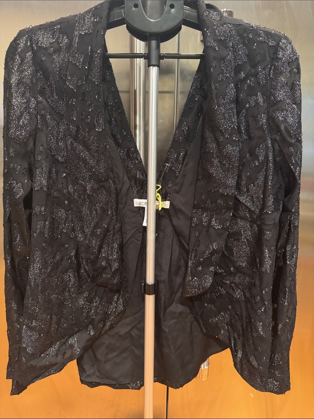 BCBGgeneration Cocktail Draped Open Front V-back Jacket